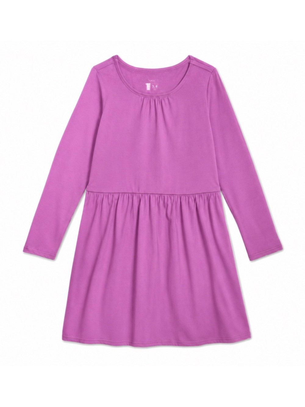 Primary Lilac Pink/Purple Long Sleeve Cotton Dress Girls Size 12